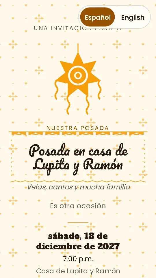 La primera pantalla de Posada